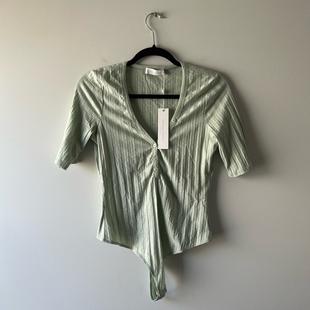 Jonathan Simkhai light green bodysuit